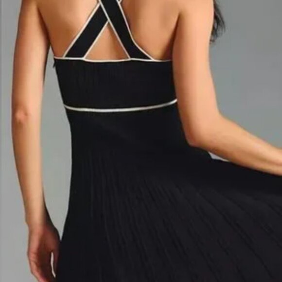 Anthropologie Square-Neck Pleated Dress - Picture 2 of 3